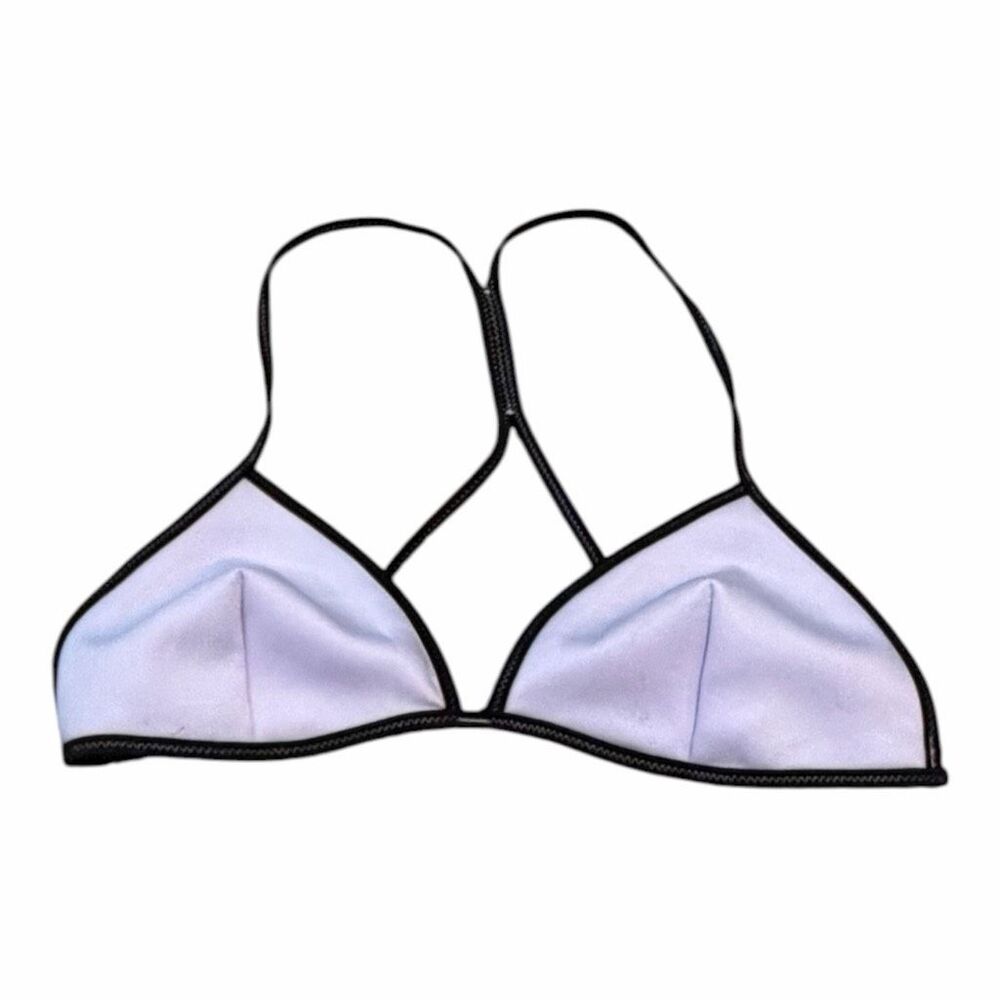 VICTORIA’S SECRET Women’s Lilac Black Teeny Triangle Bikini Top Size Medium